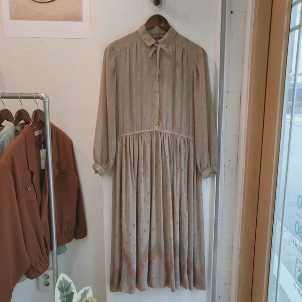 Bivache 진베이지 패턴원피스(Japan made)