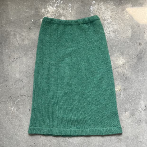 Vintage 그린컬러 니트 스커트 