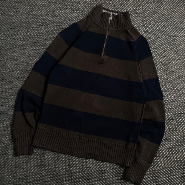 아메리칸이글 USA 올드스쿨 하프 집업 니트 스웨터y 4743