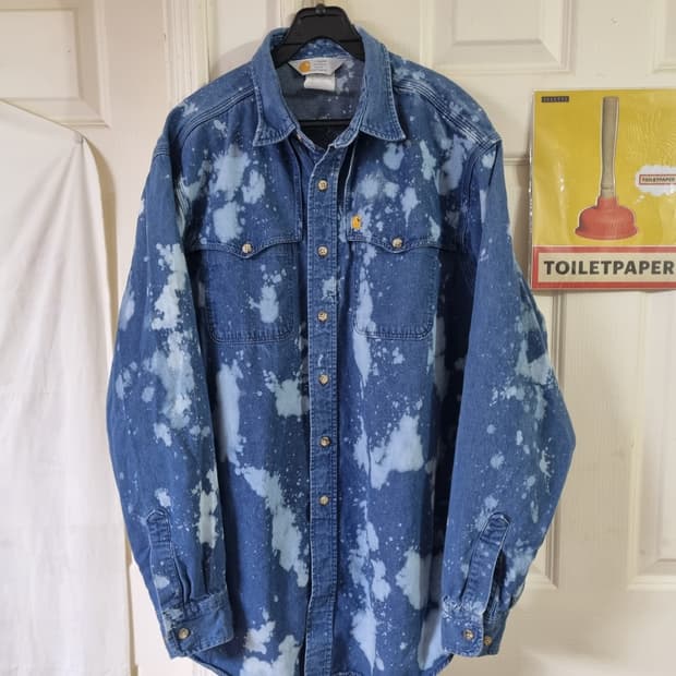 칼하트 블리치 데님 셔츠xl