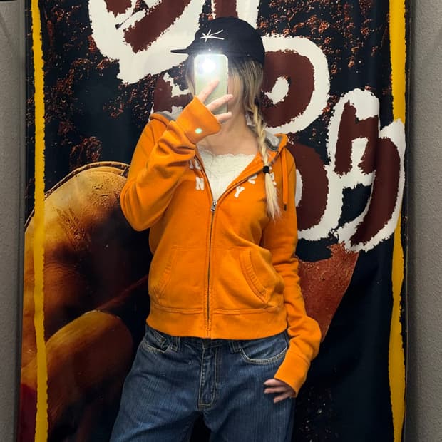 아베크롬비 오렌지 후드집업