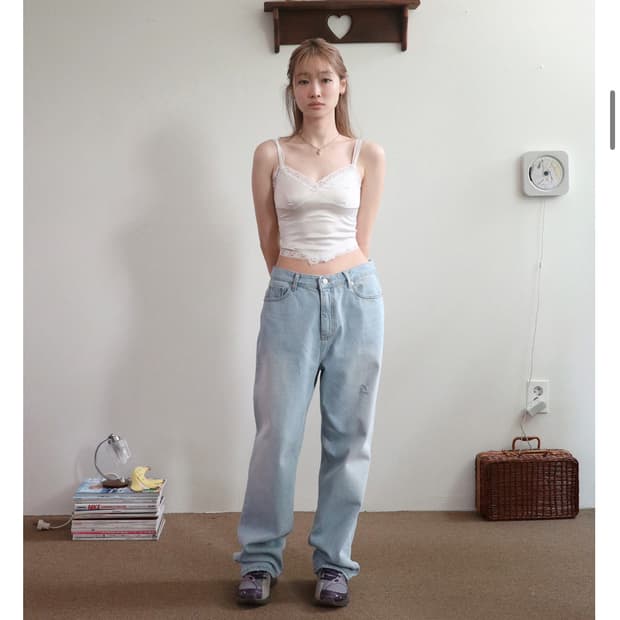 쉬이즈큐트 버디 데님 라이트블루 1사이즈 (기장수선)