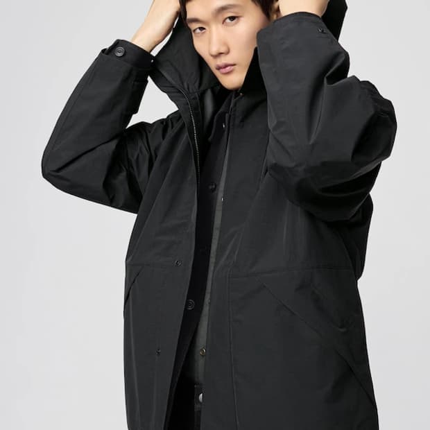 [새상품] 유니클로U 블록테크파카 블랙 XL