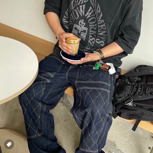 미시착 새상품)) 캐피탈 데님 럼버 팬츠 1,2,3,5