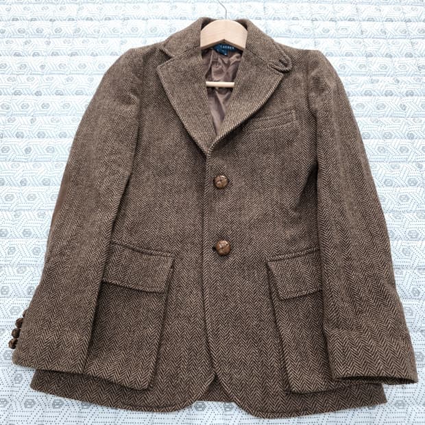 폴로 랄프로렌 헤링본 브라운 자켓 ~55