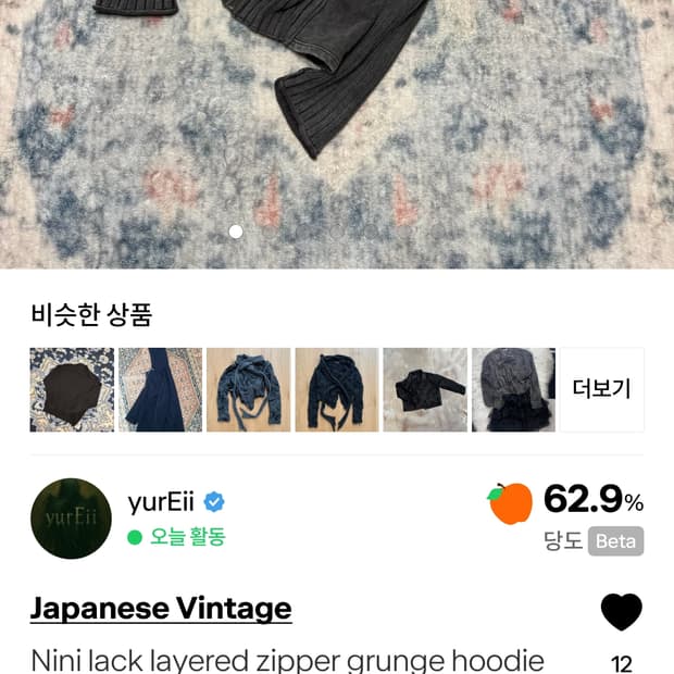 Nini lack layered zipper grunge hoodie