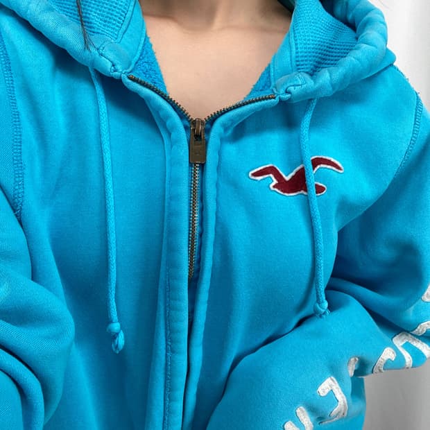 홀리스터 블루 후드집업