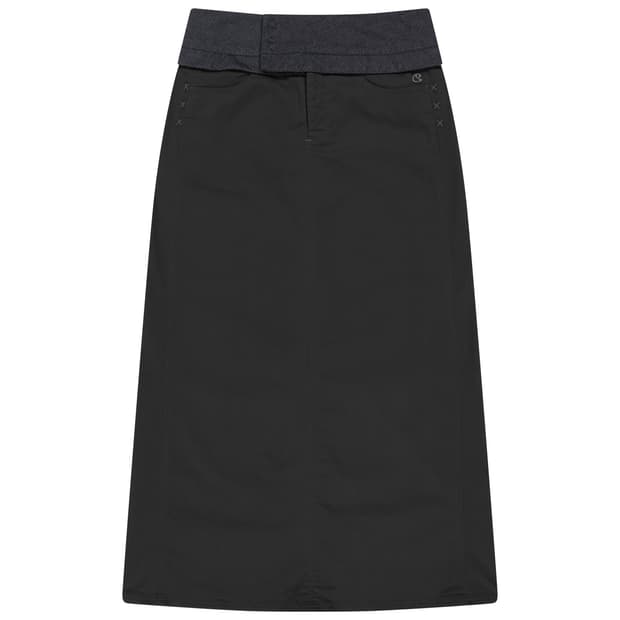 코이세이오 웨이스트 판넬 스커트 차콜 1SIZE