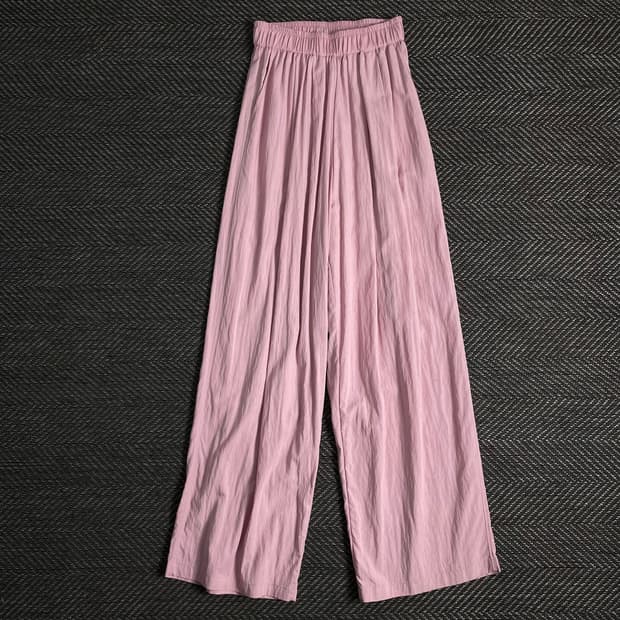 빈티지 와이드핏 나일론 우븐 트랙팬츠 핑크 o 3411