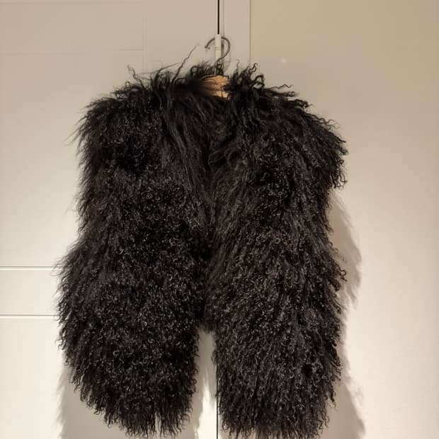 빈티지 양털 퍼 베스트