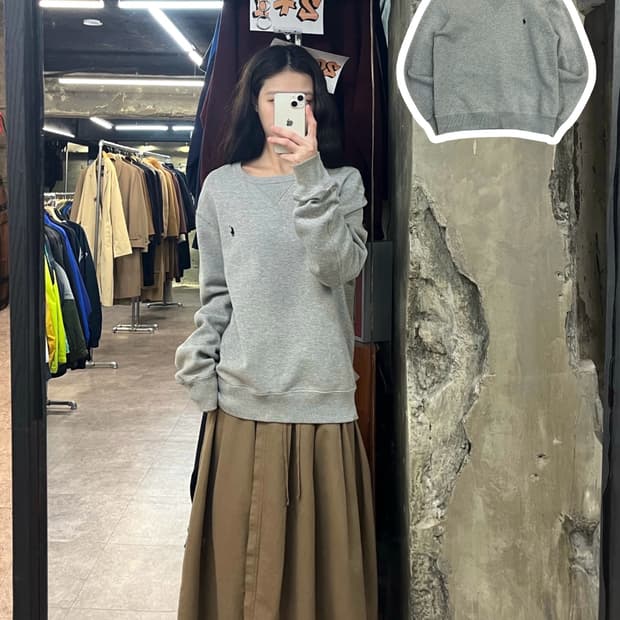 폴로 랄프로렌 기모 맨투맨 그레이 M #csz3558