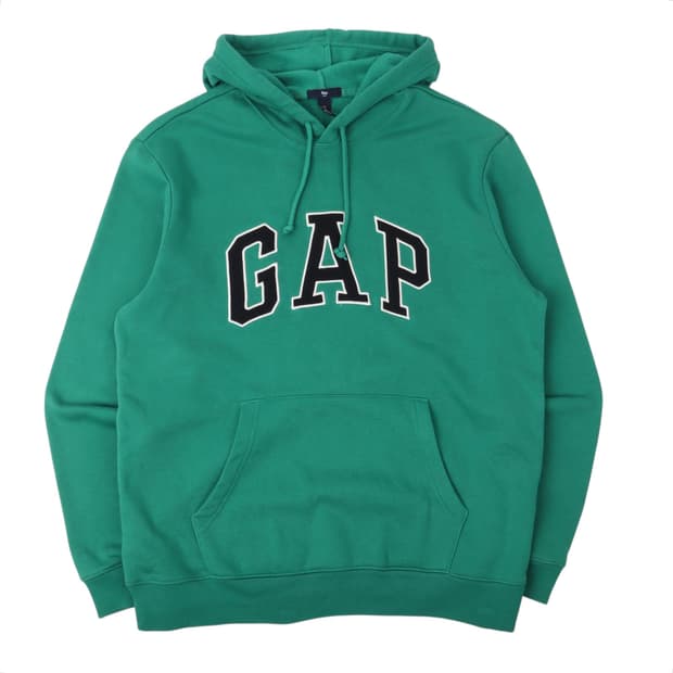 갭 그린 아치로고 후드티