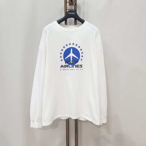 알에스브이피(RSVP)공용 오버핏 긴팔 티셔츠 F