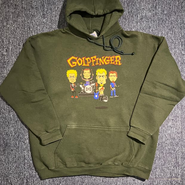 빈티지 00s GOLDFINGER 밴드 캐릭터 프린트 후디