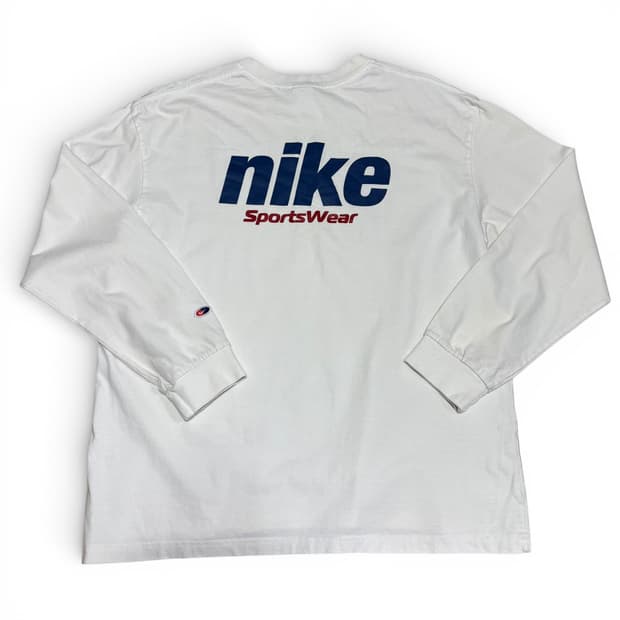 XL 나이키 화이트 백로고 롱슬리브
