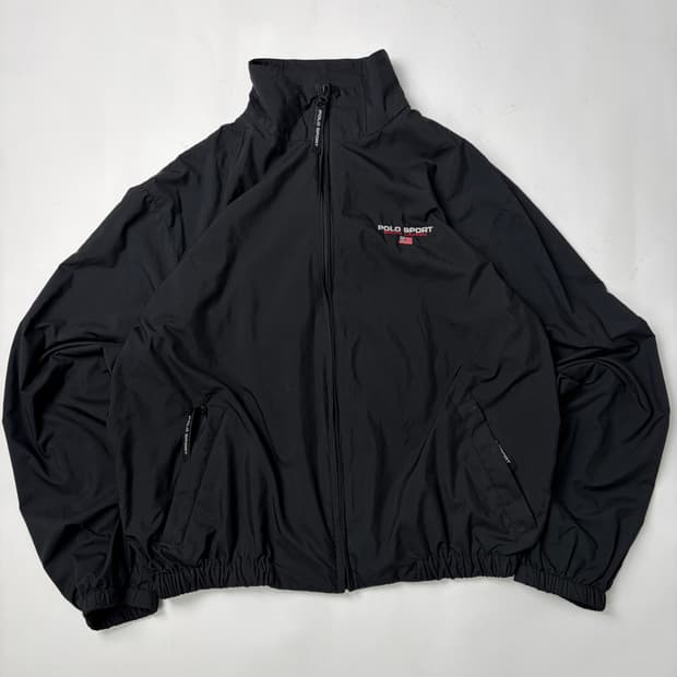 90s Polo Sport Polyester Jacket (black)