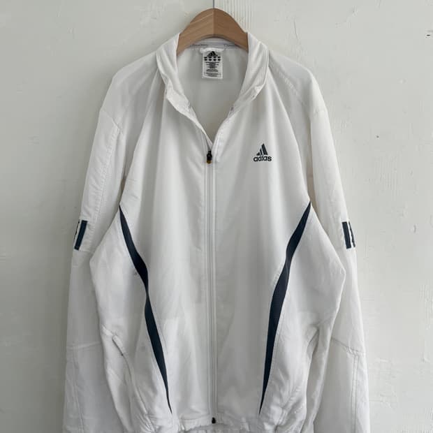 Adidas 아디다스 00’s 오리지널 화이트컬러 배색 바람막이 자켓