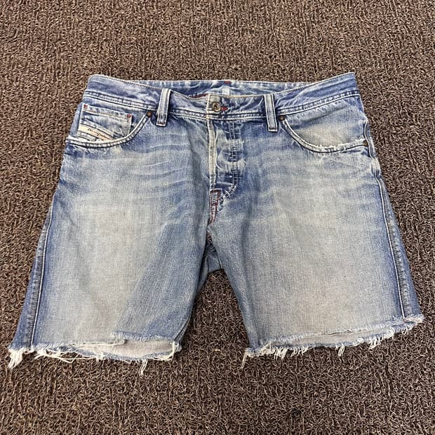DIESEL 디젤 데님 숏 청반바지 팬츠 34인치