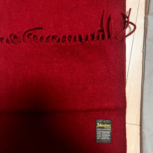 버건디 캐시미어 100% 목도리