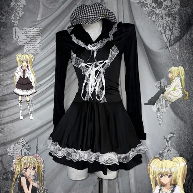 캐캐체 세라깔 고스고딕 데일리 로리타 코디세트 