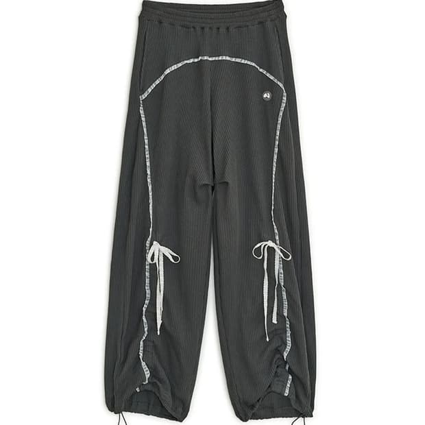 허그유어스킨 레이스조거팬츠 차콜