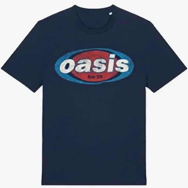 오아시스 2025 ELLIPTICAL LOGO NAVY TEE
