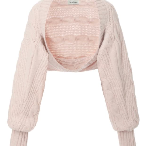 쓰리타임즈 버니 볼레로 핑크 버니볼레로