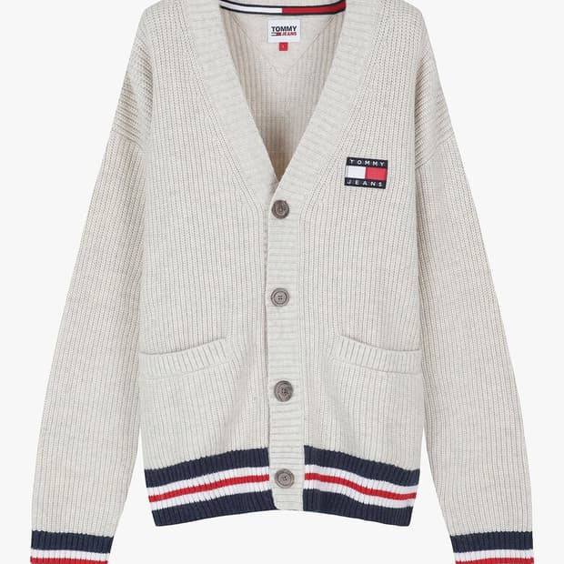 타미힐피거 진스 뱃지 울 가디건, 니트