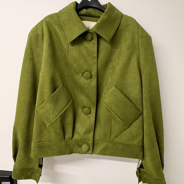 Spoii 스웨이드 그린 숏 자켓(새상품)