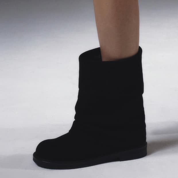 Leg warmer middle Boots suede black