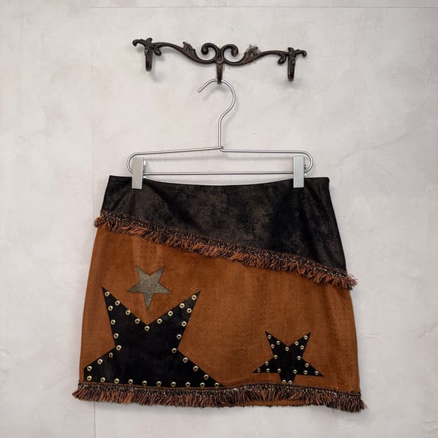 Egoist brown western stud star patch sk