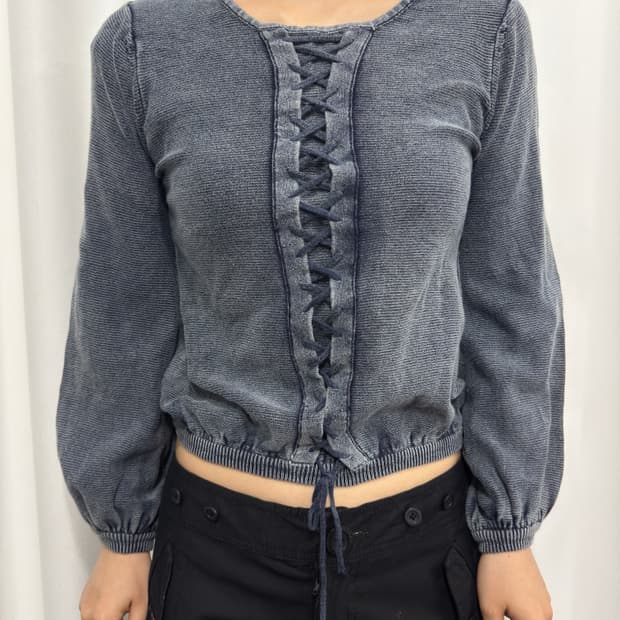 eyelet knit top
