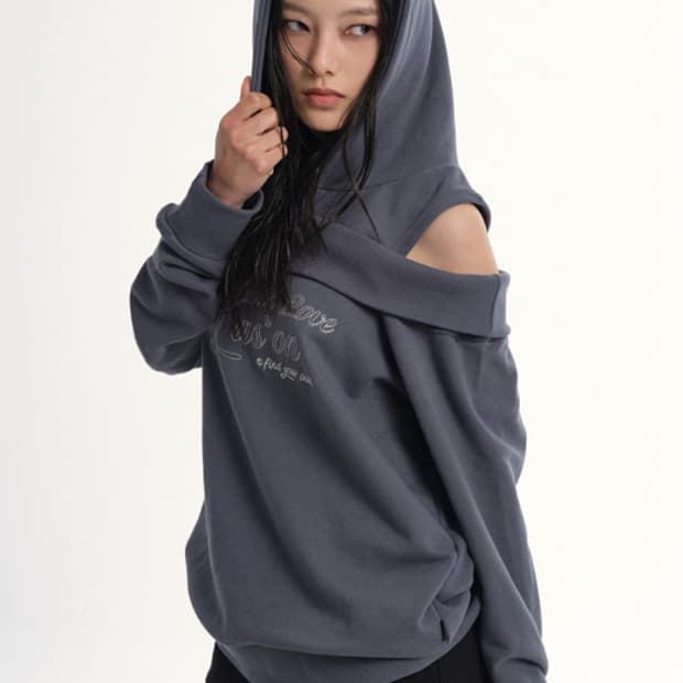 애즈온 키코 후드 차콜