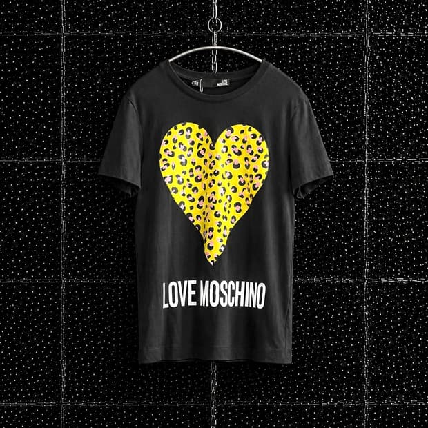 Moschino 하트프린트 반팔 티셔츠