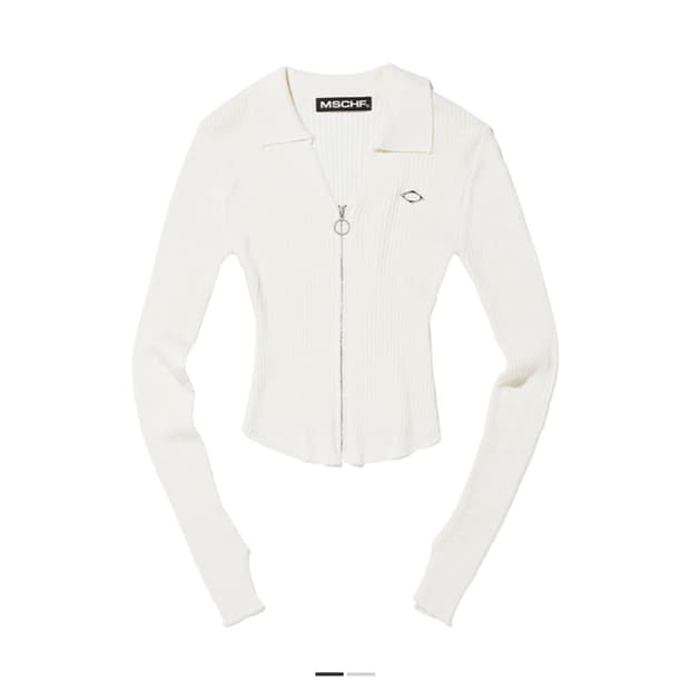 미스치프 니티드 롱 슬리브 셔츠 화이트