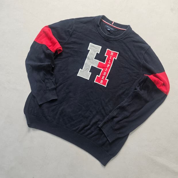 XL 타미힐피거 로고 스웨터 0325Y