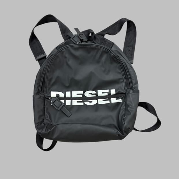 DIESEL logo backpack black 