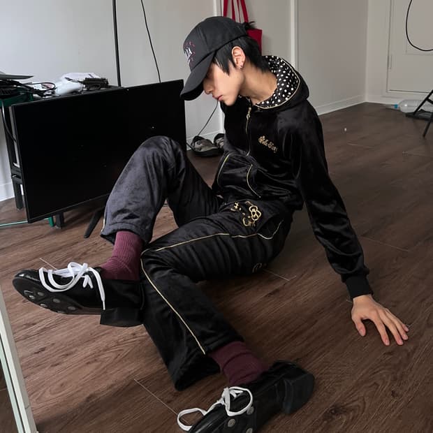 Hello Kitty 폴카 도트 골디 벨루아 셋업