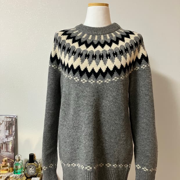 United Arrows 울100 니트 남성S (남녀공용)