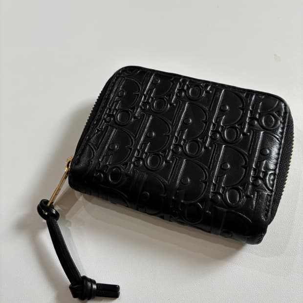 크리스챤 디올 오블리크 가죽 지갑