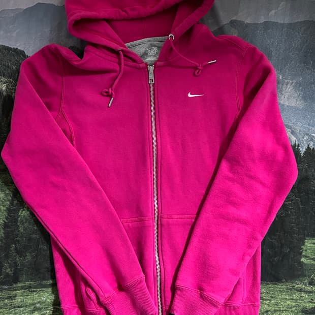 나이키 y2k 핫핑크 후드집업