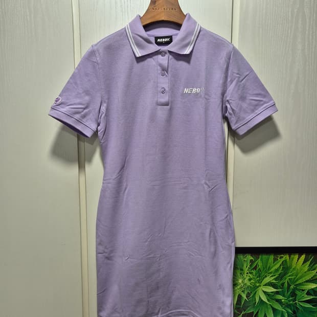 (타임세일)(새상품)널디 NERDY 퍼플 폴로 원피스
