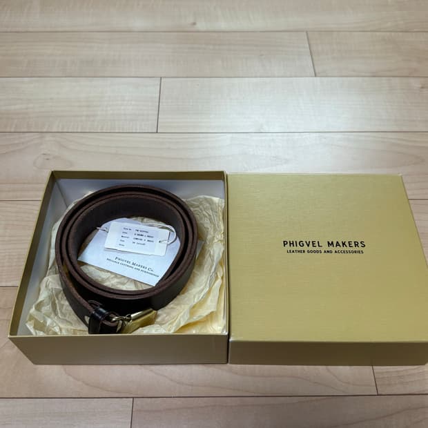 피그벨 히콕 벨트 다크브라운x브라스 (34) 2size