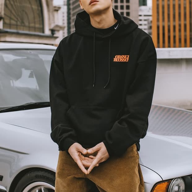 CLAP PIZZA x 카시나 컬렉션 오렌지 블라섬 후디 블랙