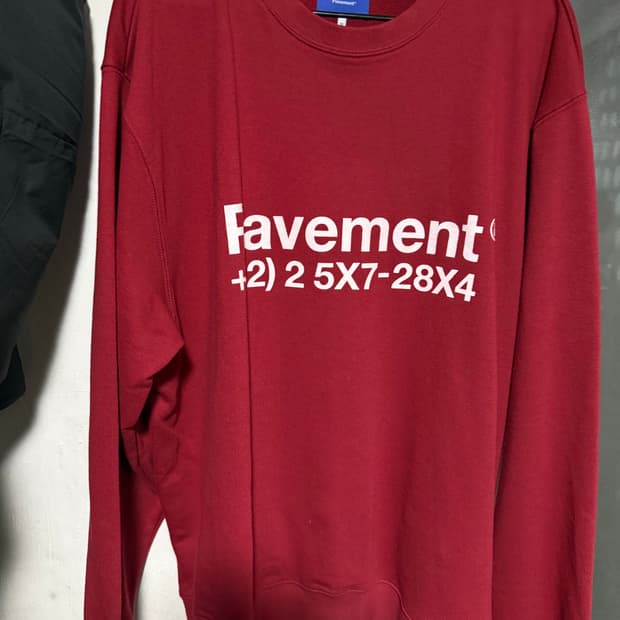 페이브먼트 오버핏 자주색 맨투맨 xl