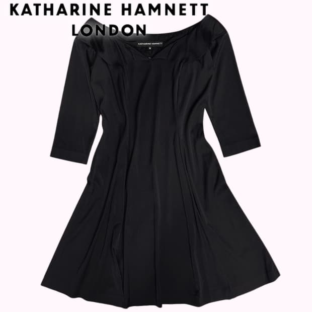 KATHARINE HAMNETT black rayon dress