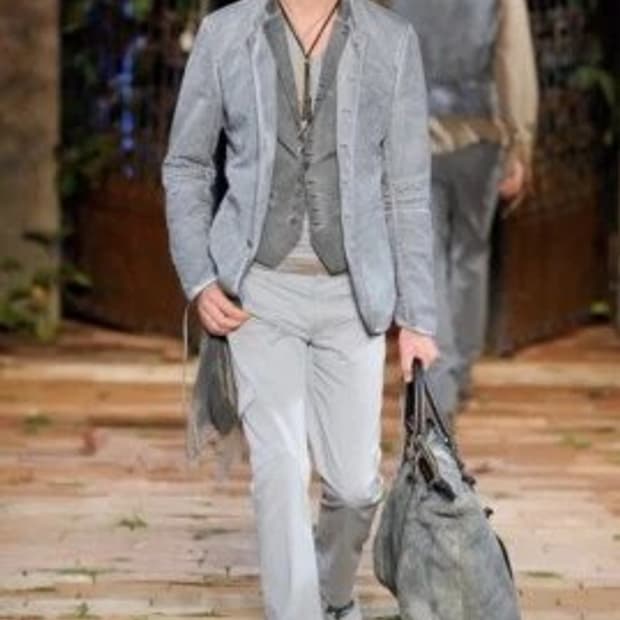 John Varvatos 2012 Runway linen jacket