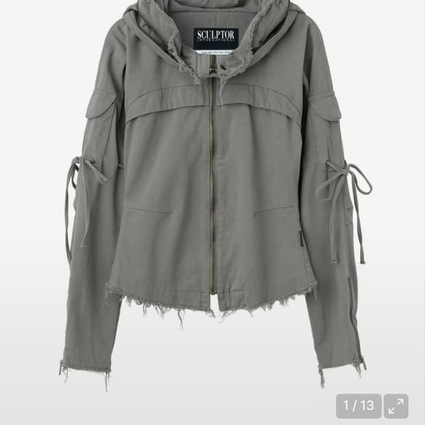 Sculptor Low Edge Cotton Jacket Gray