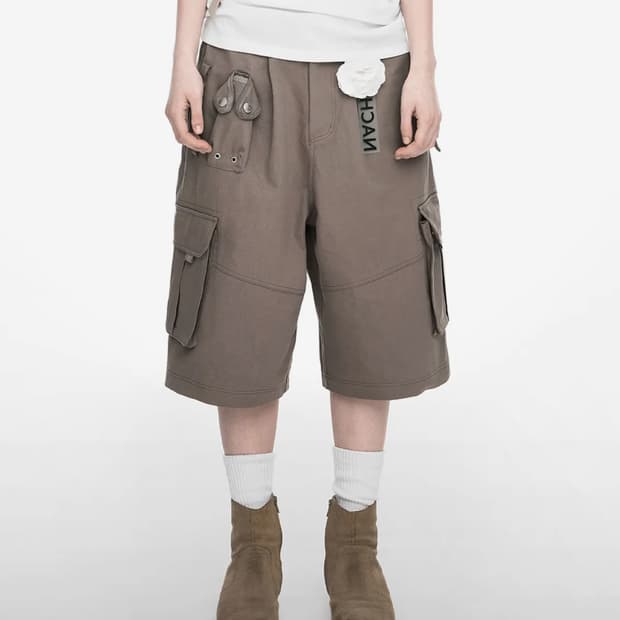 WIDE CARGO HALF PANTS (UNISEX) VINTAGE B