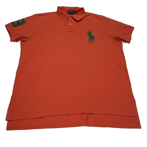 폴로 랄프로렌 빅포니 반팔 카라티 오렌지 그린
